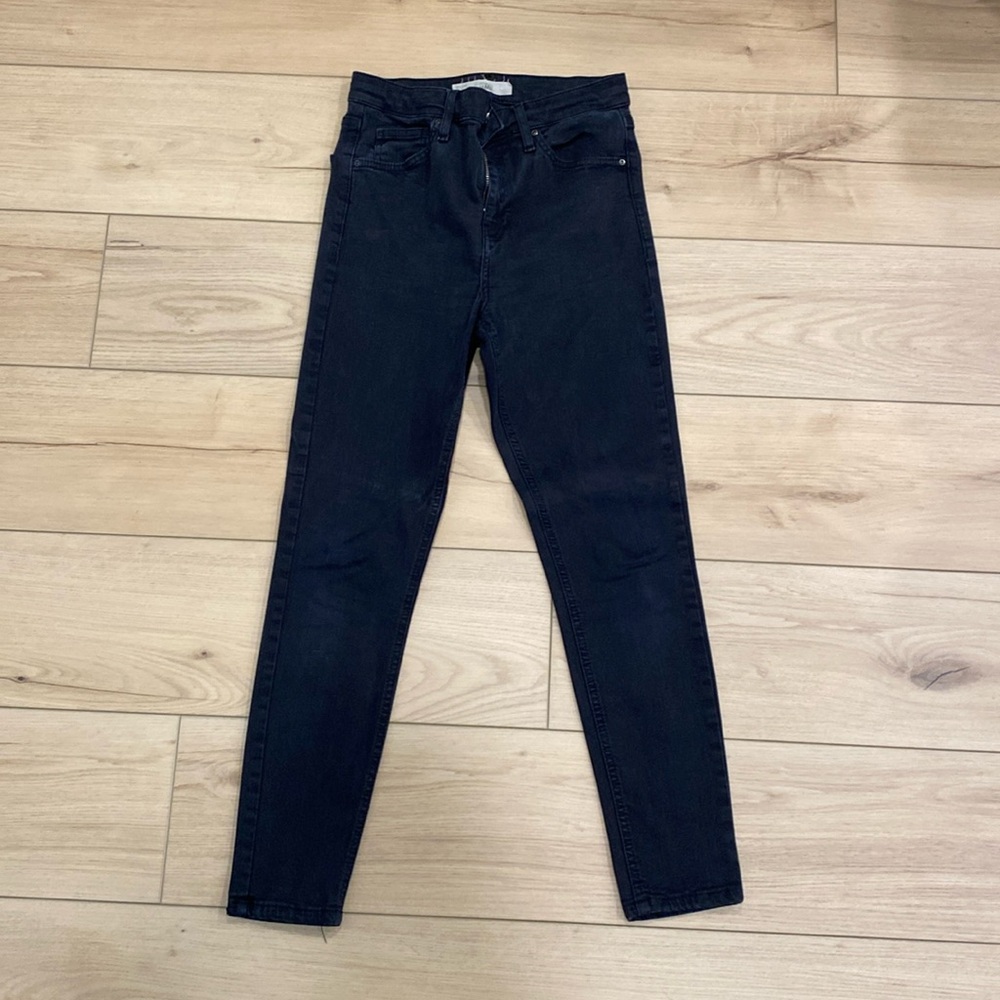 Topshop blackhigh rise skinny denim